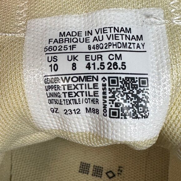 Converse Women’s Chuck Taylor All Star Lift Platform White Canvas Shoes Size 10 - Picture 7 of 7